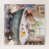 Maus nimmt ein Schaumbad Puzzle (Horizontal)