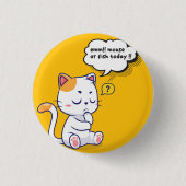 Maus oder Fisch? - lustiges Haustier - Tief denken Button (Vorderseite)