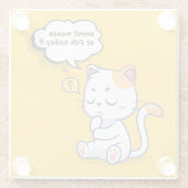 Maus oder Fisch? - lustiges Haustier - Tief denken Glasuntersetzer (Rückseite)