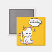 Maus oder Fisch? - lustiges Haustier - Tief denken Magnet (Vorderseite/Rückseite)