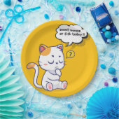 Maus oder Fisch? - lustiges Haustier - Tief denken Pappteller (Party)