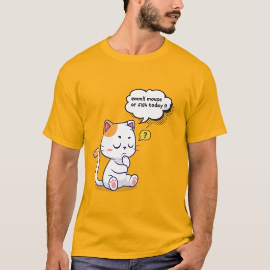 Maus oder Fisch? - lustiges Haustier - Tief denken T-Shirt (Vorderseite)