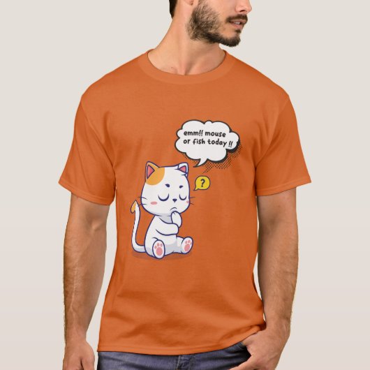 Maus oder Fisch? - lustiges Haustier - Tief denken T-Shirt (Vorderseite)