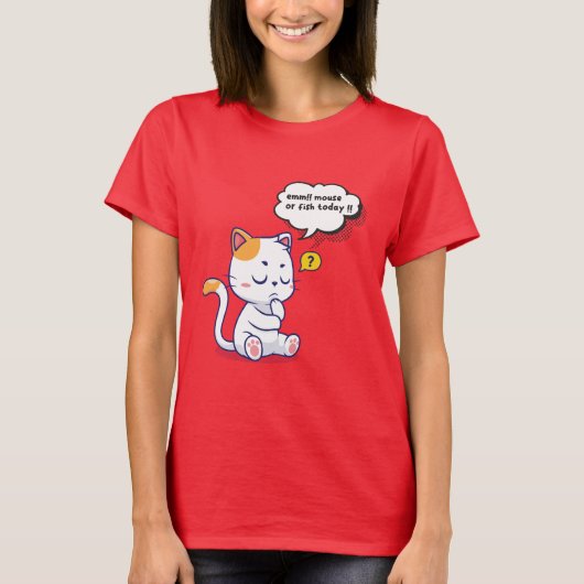 Maus oder Fisch? - lustiges Haustier - Tief denken T-Shirt (Vorderseite)