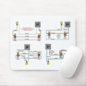 Maus-Pad 3-Wege-Schaltdiagramme für Elektriker Mousepad (Mit Mouse)