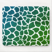 Maus-Pad - Animal Print Giraffe grün/blau Mousepad (Vorne)