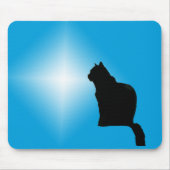 Maus Pad - Black Cat Silhouette und Star Mousepad (Vorne)
