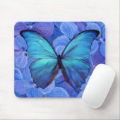 Maus Pad - Blaues Morpho/Hydrangea Mousepad (Mit Mouse)