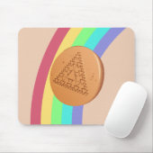 Maus-Pad Dalgona-Dreieck - Seitenansicht Mousepad (Mit Mouse)