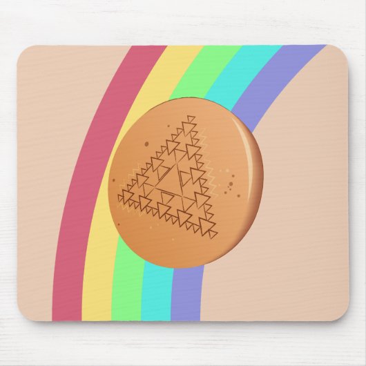 Maus-Pad Dalgona-Dreieck - Seitenansicht Mousepad (Vorne)