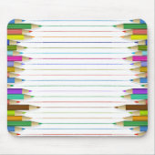 Maus Pad - Farbige Bleistift-Linien Mousepad (Vorne)