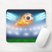 Maus-Pad-Flaming-Fußballball Mousepad (Mit Mouse)