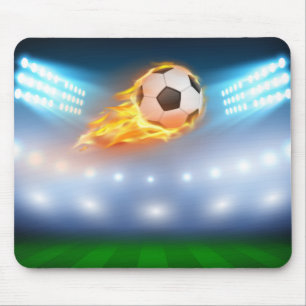 Maus-Pad-Flaming-Fußballball Mousepad