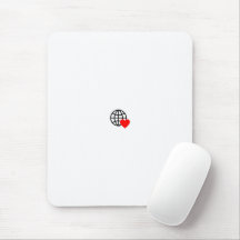 Maus-Pad für Herz und Globe