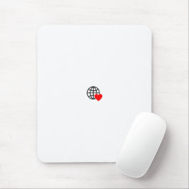 Maus-Pad für Herz und Globe Mousepad