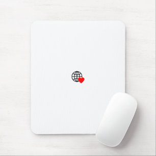 Maus-Pad für Herz und Globe Mousepad