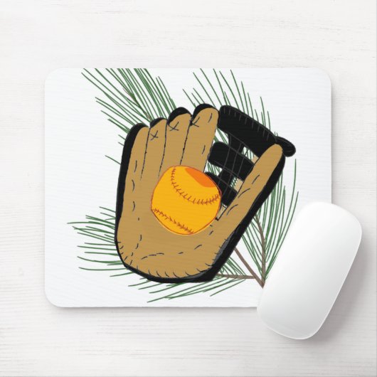 Maus-Pad für Jungen mit Handschuh & Ball Mousepad (Mit Mouse)