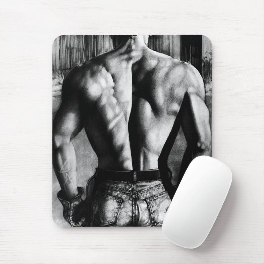 Maus Pad für Männer Maskuline Art Cool Bodybuilder Mousepad (Mit Mouse)
