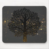 Maus-Pad für Schwarz und Gold Tree Mousepad (Vorne)