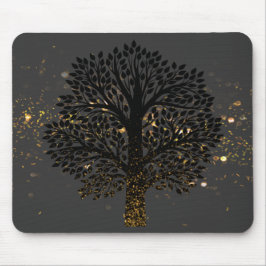 Maus-Pad für Schwarz und Gold Tree Mousepad