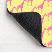Maus-Pad - Giraffe Tierfarbe Gelb/Rosa Mousepad (Ecke)