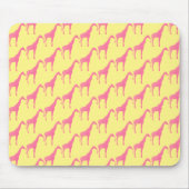 Maus-Pad - Giraffe Tierfarbe Gelb/Rosa Mousepad (Vorne)