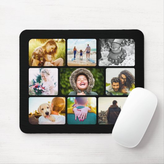 Maus Pad Ihre 9 Fotos Template Collage Frame Mousepad (Mit Mouse)
