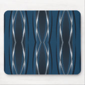 Maus Pad - Marine Blue Silver Retro Mousepad (Vorne)