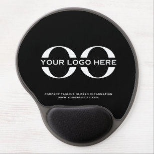 Maus-Pad mit benutzerdefiniertem schwarzen Logo Gel Mousepad