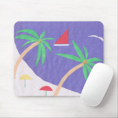 Maus Pad mit Inselszene Mousepad (Mit Mouse)