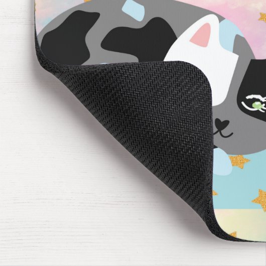 Maus-Pad mit Katze und :Maus Mousepad (Ecke)