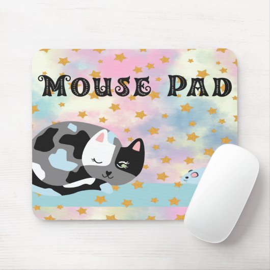 Maus-Pad mit Katze und :Maus Mousepad (Mit Mouse)