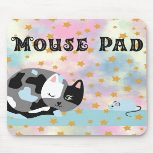 Maus-Pad mit Katze und :Maus Mousepad