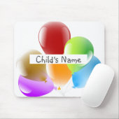 Maus Pad mit Kindername Balloons HAMbWG Mousepad (Mit Mouse)