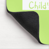Maus-Pad mit Kindername Lime Green HAMbWG Mousepad (Ecke)