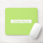 Maus-Pad mit Kindername Lime Green HAMbWG Mousepad (Mit Mouse)