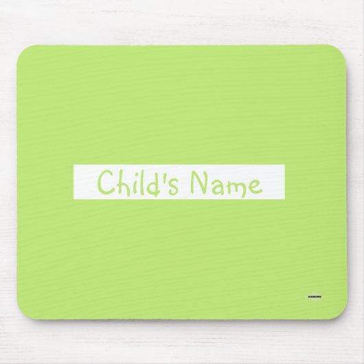 Maus-Pad mit Kindername Lime Green HAMbWG Mousepad (Vorne)