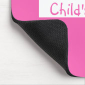 Maus-Pad mit Kindername Pink HAMbWG Mousepad (Ecke)