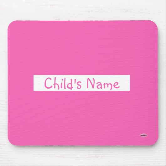 Maus-Pad mit Kindername Pink HAMbWG Mousepad (Vorne)