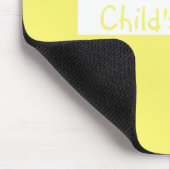 Maus-Pad mit Kindername Yellow HAMbWG Mousepad (Ecke)