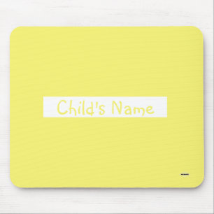 Maus-Pad mit Kindername Yellow HAMbWG Mousepad