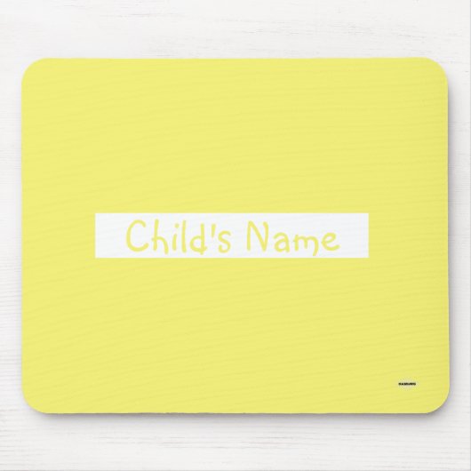 Maus-Pad mit Kindername Yellow HAMbWG Mousepad (Vorne)
