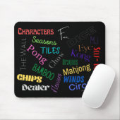 Maus Pad mit Mahjong Words Mousepad (Mit Mouse)