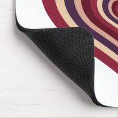 Maus-Pad mit Retro-rotem Herz Mousepad (Ecke)