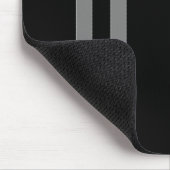 Maus-Pad mit schwarzem und doppelgrauem Streifen Mousepad (Ecke)
