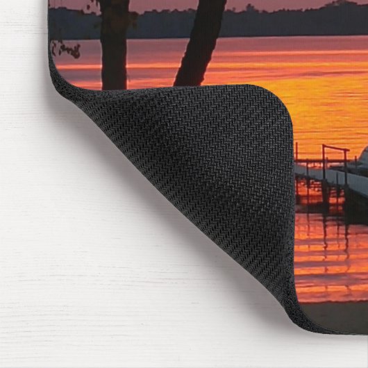 Maus-Pad mit Sonnenuntergang über Castlerock-See Mousepad (Ecke)