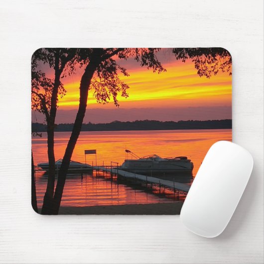 Maus-Pad mit Sonnenuntergang über Castlerock-See Mousepad (Mit Mouse)