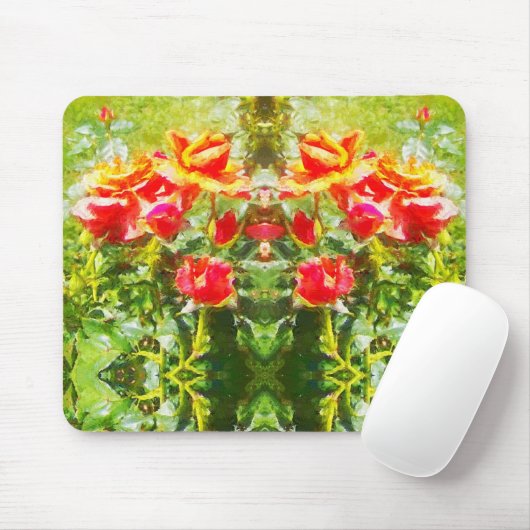 Maus-Pad - Orangefarbene Rose Mousepad (Mit Mouse)