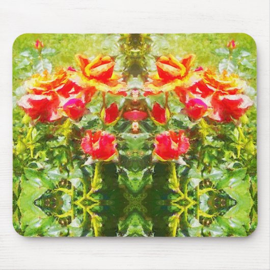Maus-Pad - Orangefarbene Rose Mousepad (Vorne)
