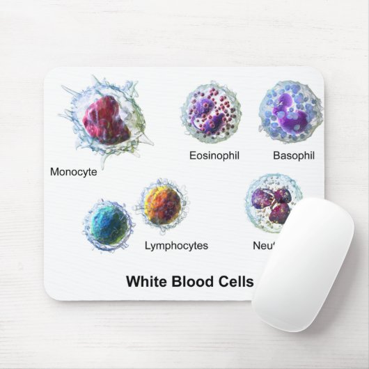 Maus Pad Weiße Blutkörperchen Leukozyten Diagramm Mousepad (Mit Mouse)